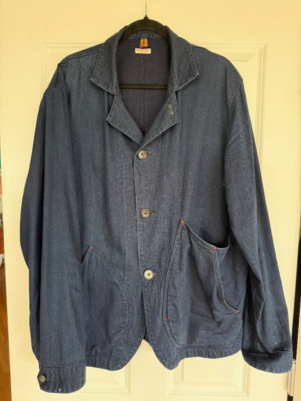Kapital Japan Denim Blazer Chore Jacket Indigo Workwear Sz 5